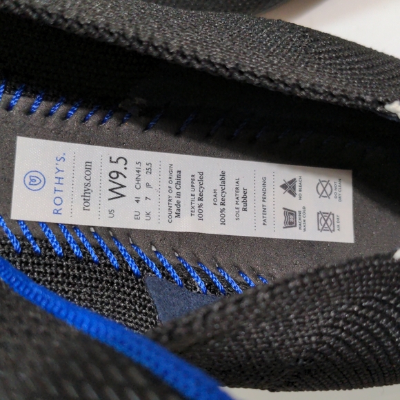 ROTHY'S THE POINT BLACK SOLID WOMEN'S FLAT SHOES - Picture 16 of 16